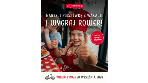 Wakacyjna zabawa wystartowała w L Osterii! Dzieci zbierają pieczątki i walczą o rower Biuro prasowe