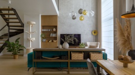 Dwupoziomowy apartament w Warszawie projektu Balicka Design