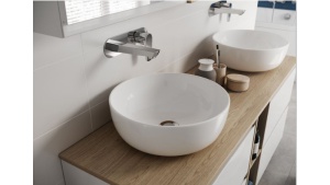 Kwintesencja subtelnego wzornictwa. Kojący design w umywalkach nablatowych MODUO