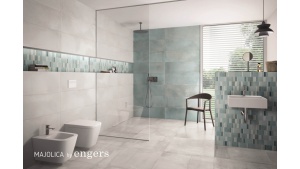 Harmonijne barwy i subtelna mozaika – sposób na designerską łazienkę!