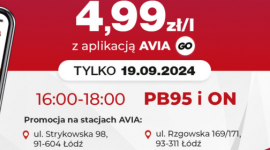 Paliwo za 4,99 zł/l na dwóch stacjach AVIA w Łodzi