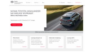 Nowa strona internetowa Toyota Bank i Toyota Leasing