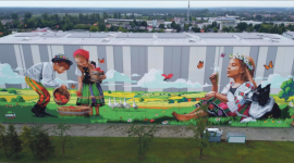 Największy mural w Polsce powstał na ścianie zakładu Agros Nova w Łowiczu