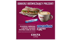Mentos Pure Fresh z nową akcją samplingową w Costa Coffee