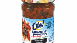 Suszone pomidory w paskach w oleju z ziołami z czarnymi oliwkami OLE! – Orygina