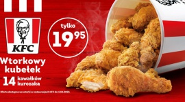 Kultowy Wtorkowy Kubełek powraca do KFC! 14 kawałków złocistego kurczaka KFC za