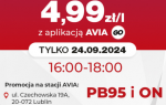 Promocja na stacji AVIA w Lublinie – paliwo za 4,99 zł/l