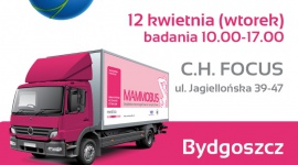 Mammobus przed bydgoskim CH Focus Biuro prasowe